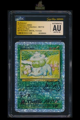 Bulbasaur] CGC AU AUTO 10 68/110 Mitsuhiro Arita Signed Sketch Rev