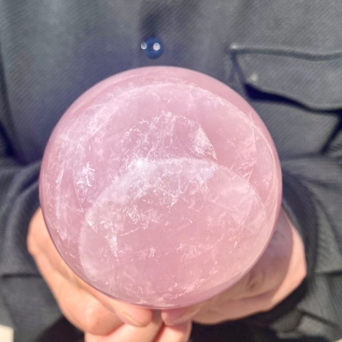 1.4LB Natural large size Pink Rose Quartz Crystal Sphere Ball Polished Healing - 第 13/22 張圖片