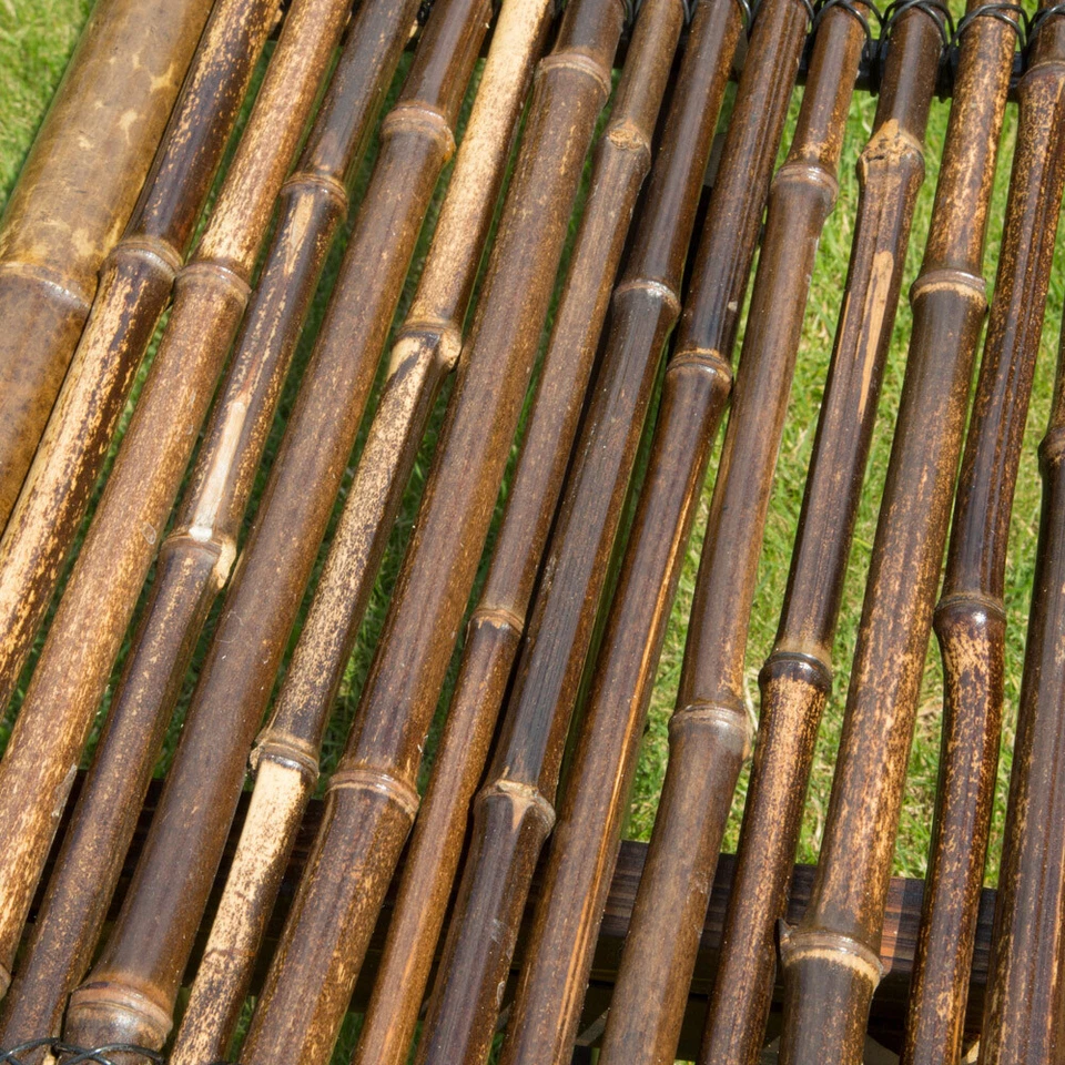 Gartenbank Bambus Massiv Bank 3 Sitzer Sitzbank Garten Möbel Braun Homestyle4u - Bild 4 von 4