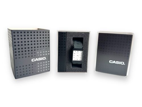 Very Rare 1982 Casio (340) MQ-26 Black Strap, White Square Face With New Box - Picture 2 of 24