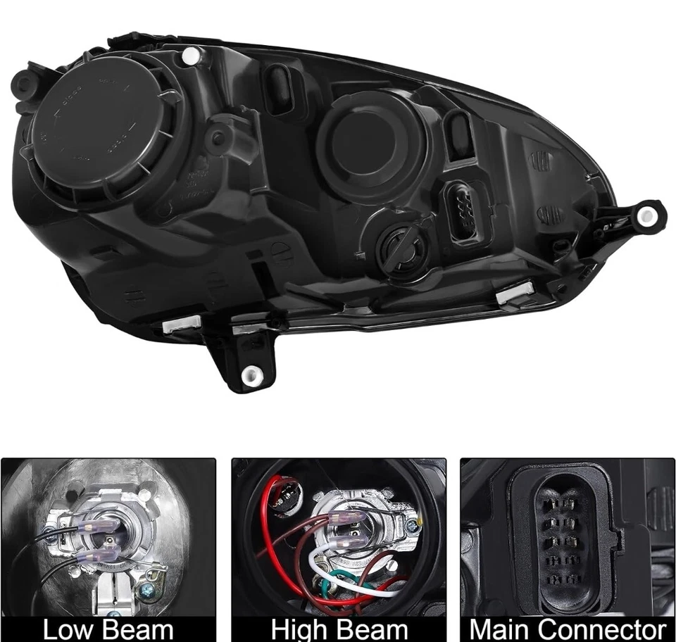 Headlight Assembly Fit for 2005-2010 Volkswagen Jetta/2006-2009 Volkswagen GT Foto 4 de 4