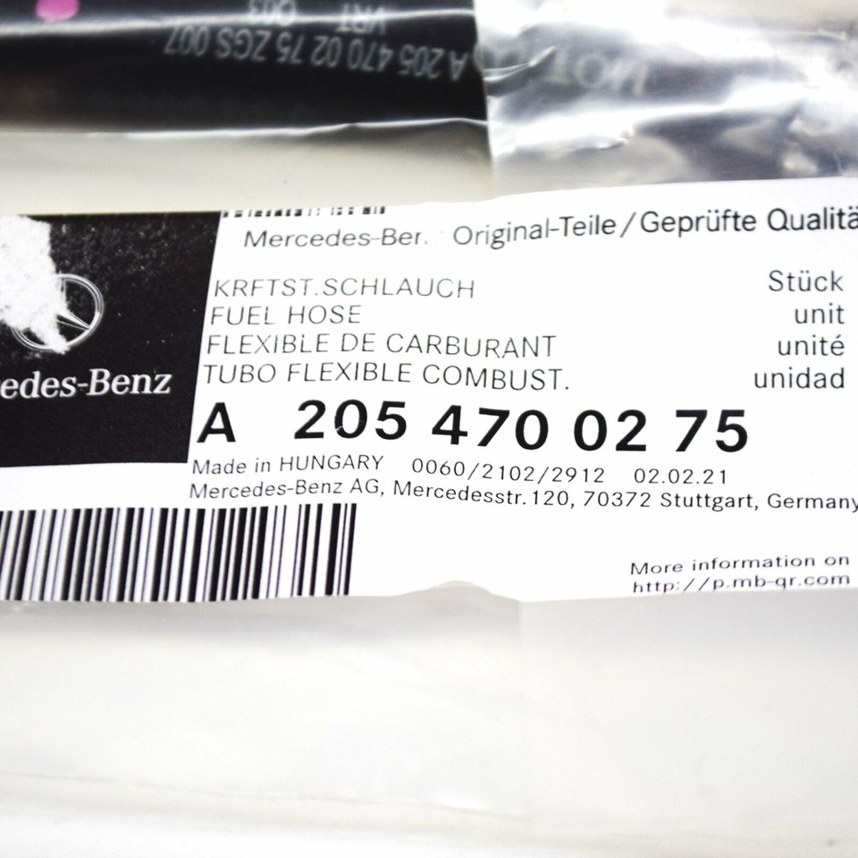 NEW MERCEDES-BENZ C W205 FUEL FEED SUPPLY HOSE A2054700275 A2054703303 ...