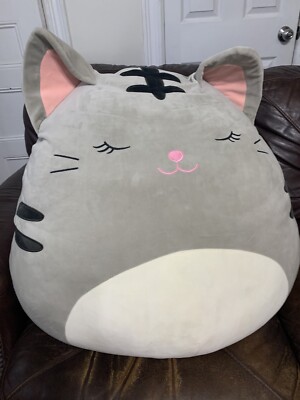 Squishmallow Tally The Grey Cat 24 inch Plush Toy 734689323883|