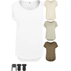 Ladies Women Long Sleeve Slub T Shirt Top