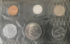 1961 U.S. Silver Proof Set,  Complete 5-Coin Set, Original Packaging