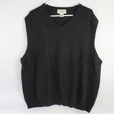 Eddie Bauer Charcoal Gray Knit Sweater Vest M...