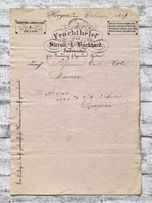 1848 Frachtbrief Streuli Burkhard Horgen Fuhrmann Hotz Dusser Schwyz Dokument