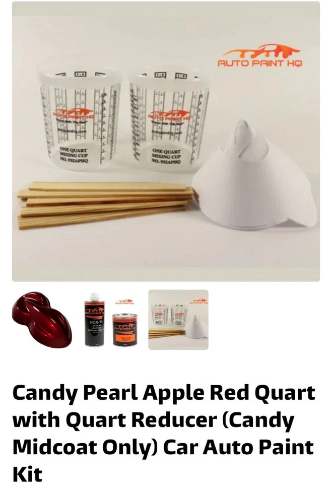 Candy Pearl Apple Red Car Paint-kit   - Image 2 of 3