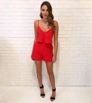 kookai red playsuit