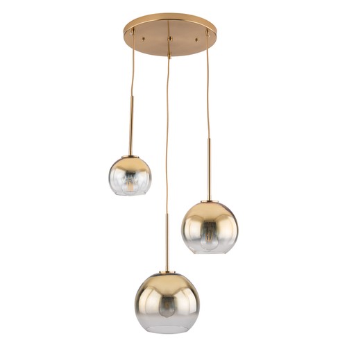 Modern 3-Light Glass Globe Chandelier Pendant Light Hanging Ceiling Lamp Fixture - Picture 8 of 24