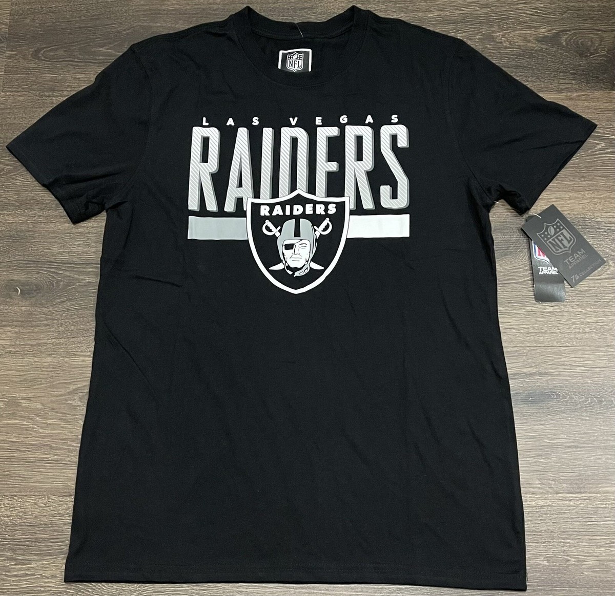 Mens Large NFL Las Vegas Raiders T Shirt Black | eBay