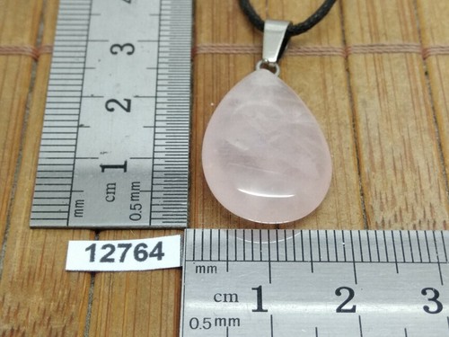 Pendentif QUARTZ ROSE + cordon reglable - collier lithotherapie esoterisme reki - Picture 2 of 2