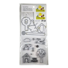 Recollections Clear Stamps  Dies Backyard Pets Set Paper Crafts
