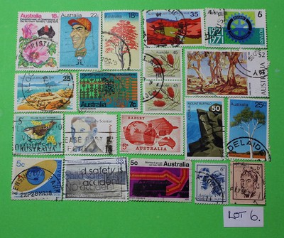 Vintage Bulk Lot 20 Australian Decimal Stamp Mixed Group Used 1970's ...