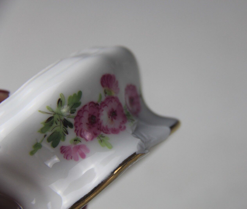 Meissen Double Sword Mark Inkwell & Sander on Fitted Tray w/ Floral Motif-Read! - Afbeelding 23 van 24