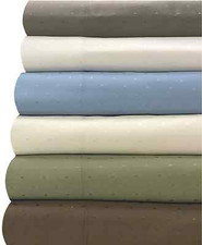 600 Thread Count Bed Sheet Set Luxury Woven Swiss Dot Design Sheets Wrinkle Free