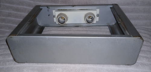 Vintage Light-Up Elevator Stairs Sign w/Metal Frame & White Glass on Both Sides - Picture 5 of 14
