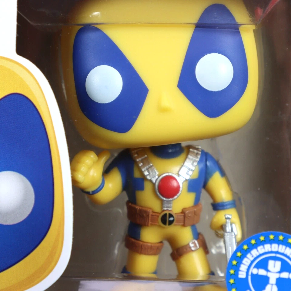 Funko Pop Deadpool 拇指 112 黄色地下玩具独家 2015 年保护 — 第 4/4 张图片