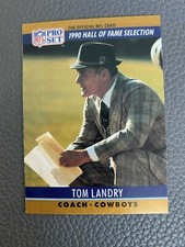 1990 Pro Set Tom Landry #28 Hall of Fame Selection Coach Cowboys 