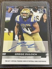 2022 Leaf Pro Set Football Gregg Dulcich RC Auto No. PSA-GD2