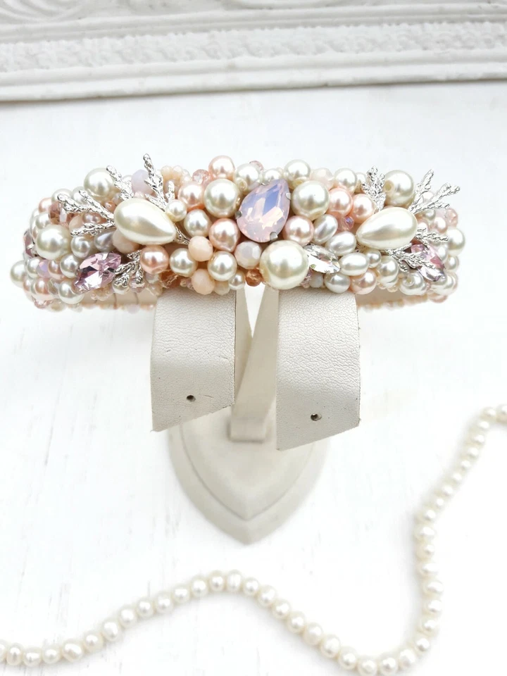 Baroque crystal headband Women Luxury tiara Fairy bridal hair headband - Image 3 of 4