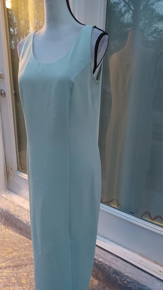 Vestido Chaqueta Mosaico De Colección Años 90 2 Piezas Formal Columna Detalle Militar Verde Salvia Talla 10 Foto 3 de 4