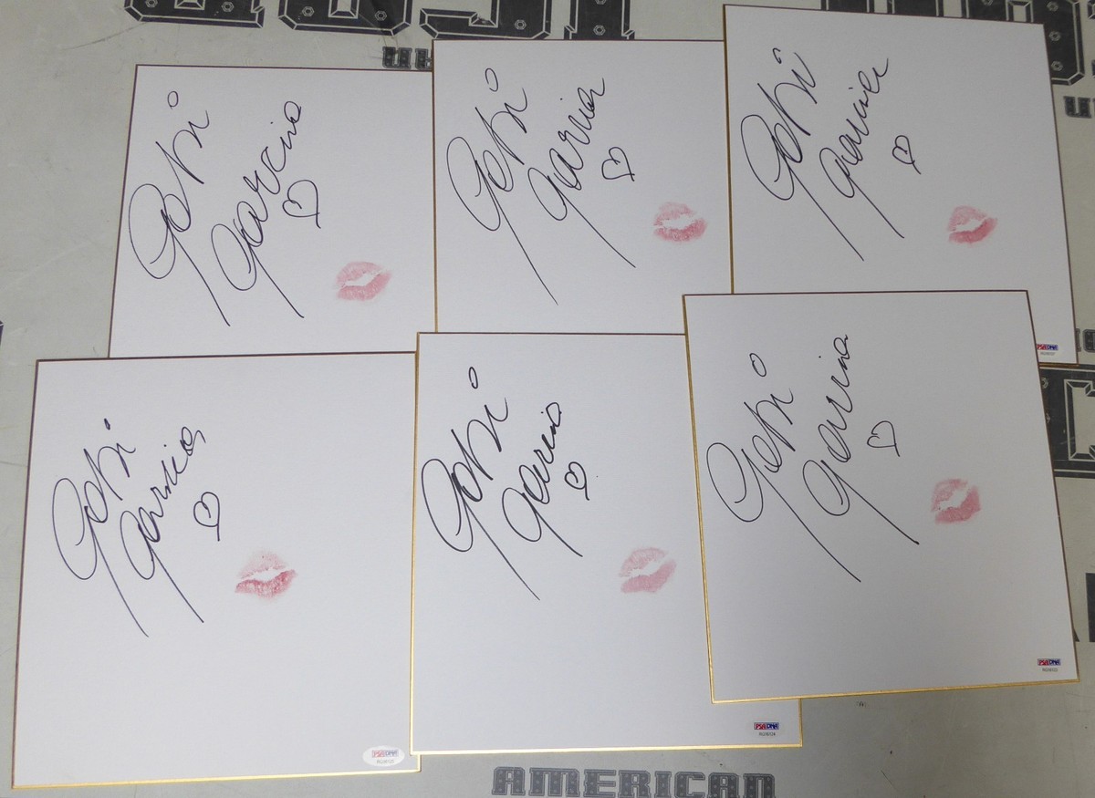 Gabi Garcia Signed w Lip Print Kiss Shikishi Japanese Art Board