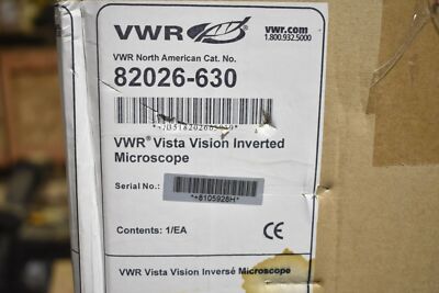 VWR 82026-630 VISTA VISION INVERTED MICROSCOPE, NEW IN BOX WITH OPERATING MANUAL