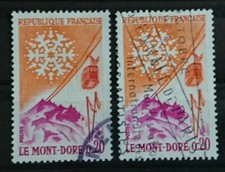 France Variété Timbre N° 1306c (Téléphérique Rouge Orange) + Normal/ Obli / 1961