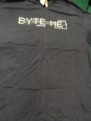 T Shirt Byte Me Silicon Valley Bite Me Computer Adult XL 100% Cotton