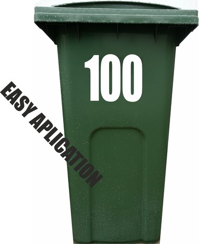 Bin Sticker VINYL Number LARGE 7.7'' 19.5CM Recycling Box Wheelie SINGLE NUMBER - Picture 2 of 4
