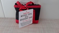 Trader Joe  s Micro Tote With Grocery Bag 2 In 1 Mini Limited Edition Red NWT