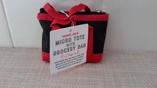 Trader Joe’s Micro Tote With Grocery Bag 2 In 1 Mini Limited Edition Red NWT