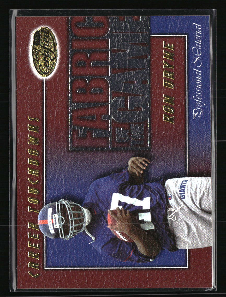 Ron Dayne Leaf Certified Fabric of the Game #FG50 Base