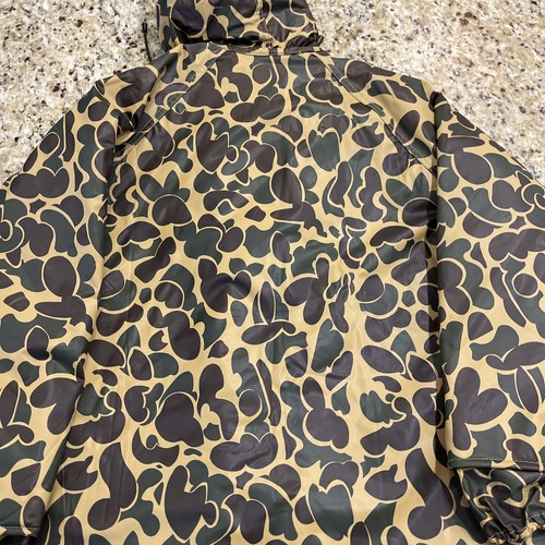 Vintage Wild River Men’s Medium Woodland Camo Vinyl Waterproof Hooded Jacket - Picture 19 of 22