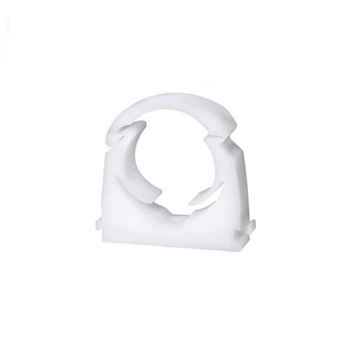 Pack of 5 - Talon Flexi Single Hinged Plastic Pipe Clips 25-27mm - White