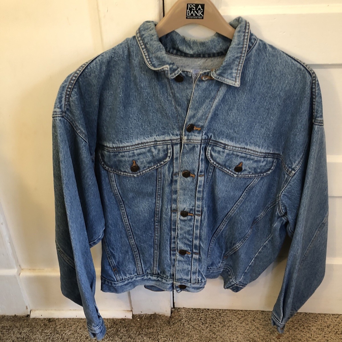 Rare 90s Von Ehrenpreis Denim Jacket World Trade Center Statue Of