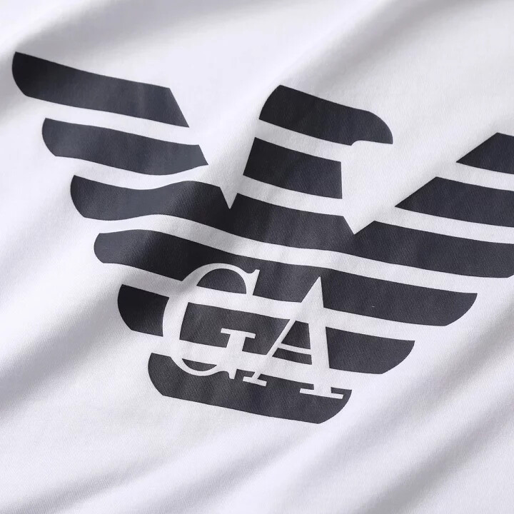 Emporio Armani Black Men's cotton T-Shirt EA Round Neck,Size M*L*XL*2XL*3XL