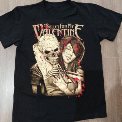Bullet for My Valentine Black T-Shirt Cotton Full Size Unisex