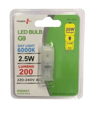 G9 LED 2,5W Glühbirne Standard 6000k kalt Tag weiße Beleuchtung hellweiß x 5