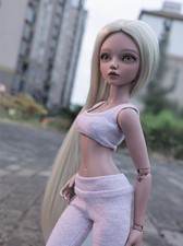 Set completo 1/4 bambola snodata a sfera BJD 16IN ragazza Patricia vestito sportivo parrucca bionda