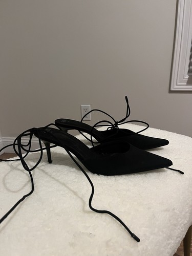 Zara Lace Up Shoes Kitten Heel Size 40 EU