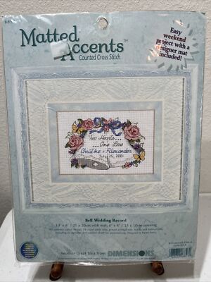 2000 DIMENSIONS 6853 Matted Accents BELL WEDDING RECORD 10'' x 8'' FreeUSAship