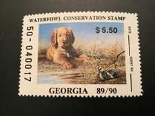 ICOLLECTZONE  US 1989 Georgia GA5 Duck Stamp VF NH