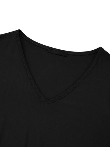 Womens Blouse Double Layers Mesh Shirt Ruffle 3/4 Flared Sleeve Tops - Picture 4 of 14