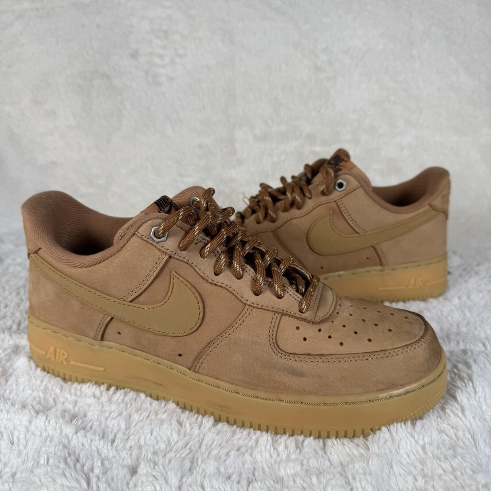 Nike Mens Air Force 1 Low CJ9179-200 WB Flax Wheat Gum Brown Sneakers Size 9