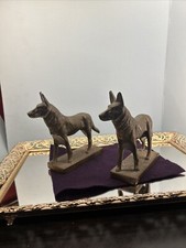 German Shepard Cast Bronze Statue Bookends