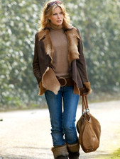 Celtic And Co Real Sheepskin Shearling Cabra Jacket Coat Toscana 36 Uk8 Us2-4