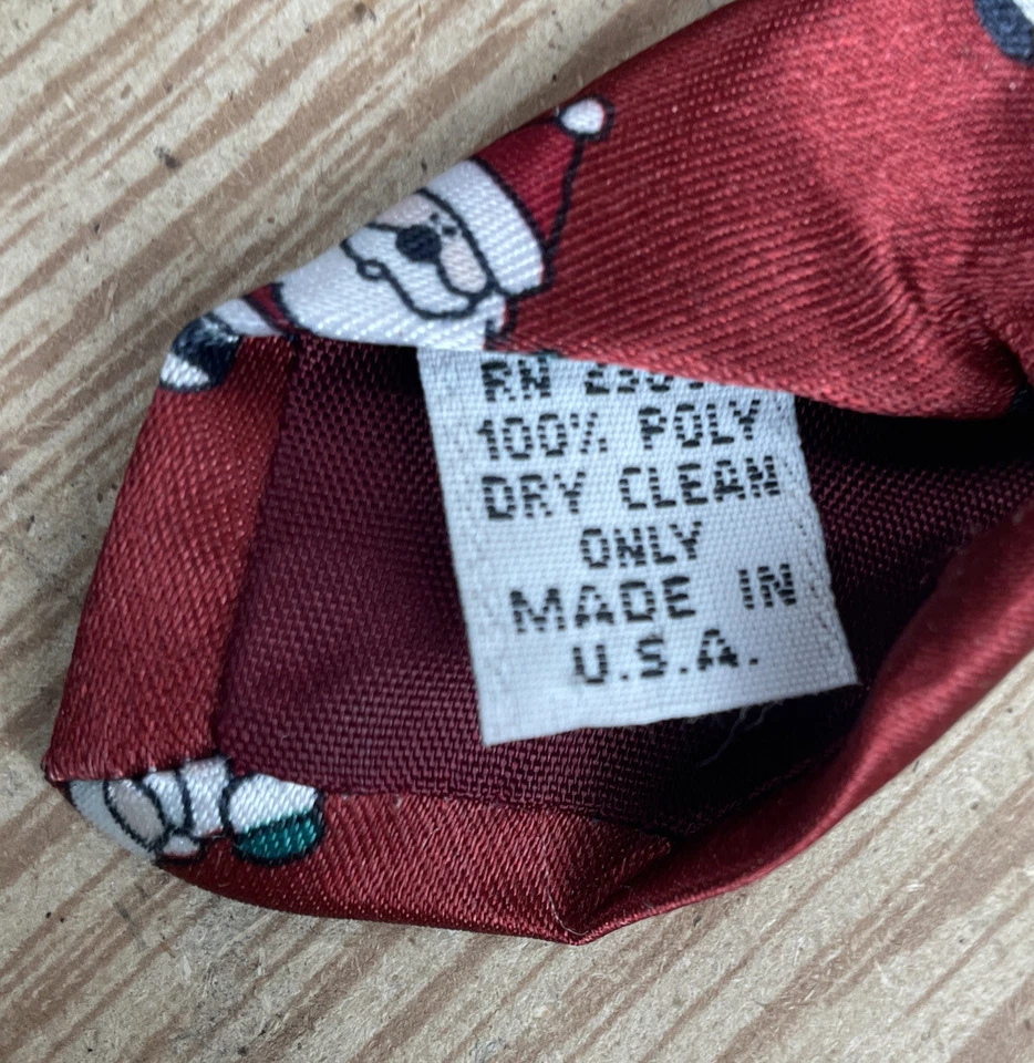 "Corbata de cuello Surrey para hombre roja Papá Noel accesorio navideño 60"" de largo" Foto 4 de 4