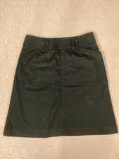 Vintage GAP Skirt Size 4 Black Knee Length Fitted, Pockets Loops Cotton Preppy